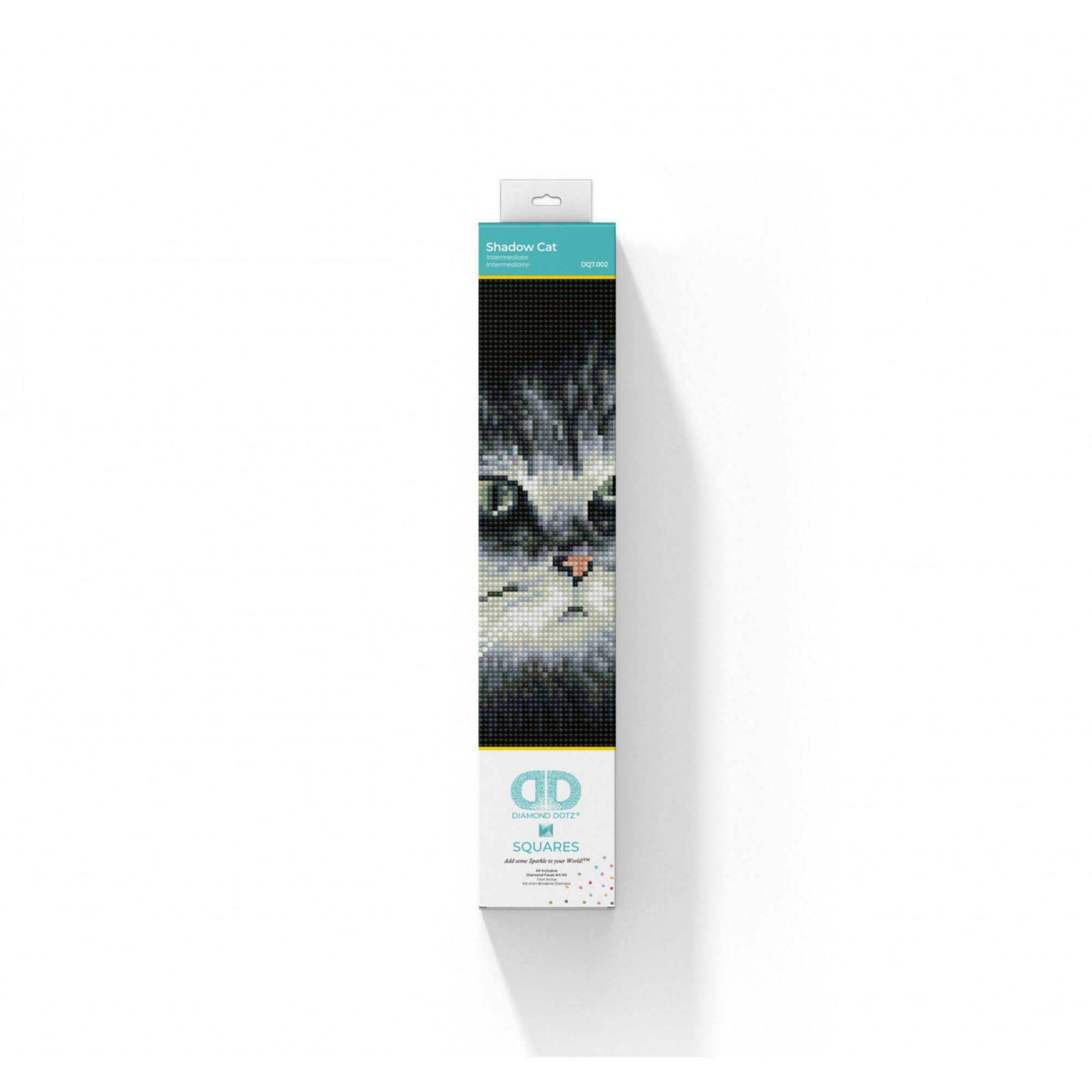 Diamond Dotz® Intermediate Shadow Cat Diamond Painting Kit